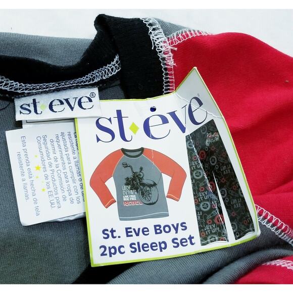 UNLV Tshirt Pajama Top Boys XL Raglan Red Gray Motorcycle Rev It Up - Picture 3 of 10